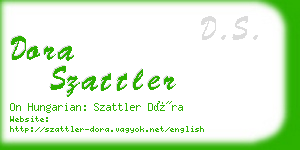 dora szattler business card